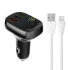 LDNIO USB-C Transmissor Bluetooth FM 2USB / USB / Lightning cable C704Q