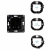 SHELLY Interruptor de Parede de 2 Botões Wall Switch 2 Black (Preto)