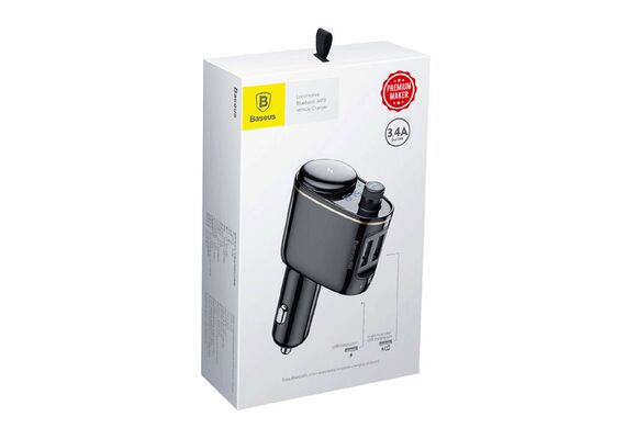 BASEUS Leitor de MP3 Bluetooth para Carro S-06 CCHC000001- Preto