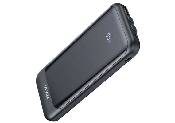 VIPFAN Power Bank 10000mAh USB / USB-C / PD 22.5W - Preto