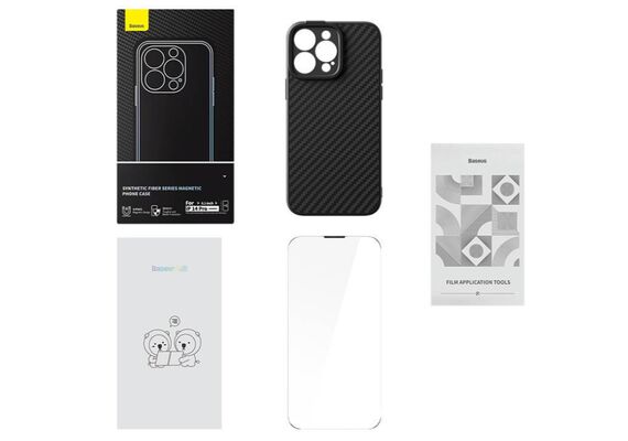 BASEUS Capa para iPhone 14 Pro Max Synthetic Fiber ARQW000101 - Preto