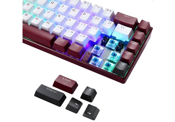 MOTOSPEED Teclados Mecânico Bluetooth BK67 - Vermelho