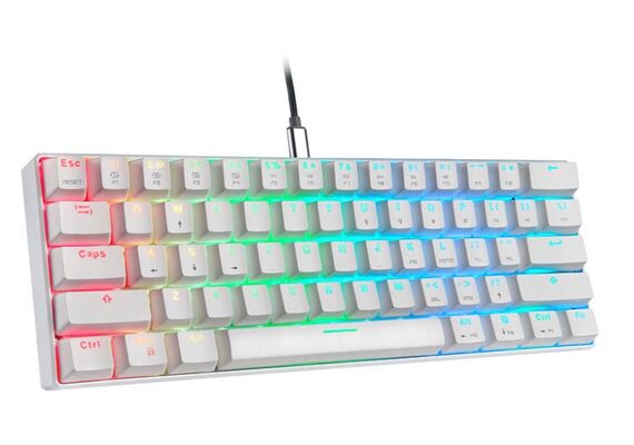 MOTOSPEED Teclados Mecânico RGB CK61 - Branco