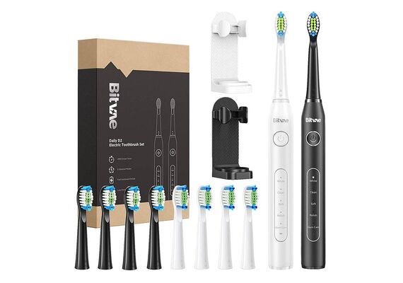 BITVAE Escova de Dente Sônica D2 Branco+ D2 Preto