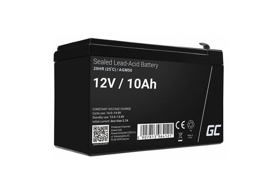 GREENCELL Bateria recarregável para UPS / Toy Car / Lawn Mower AGM VRLA AGM50 12V 10Ah