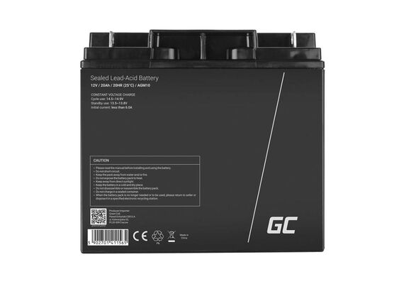 GREENCELL Bateria recarregável para Boat AGM VRLA / Motor / Lawn Mower / Cart AGM10 12V 20Ah