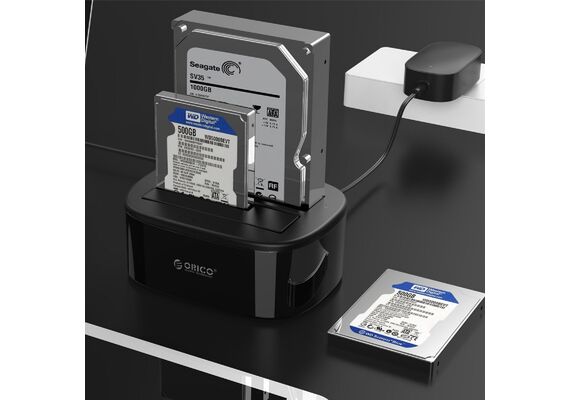 ORICO Acoplamento com Função de Clone Dual Bay USB3.0 HDD 6228US3-C-EU-BK-BP