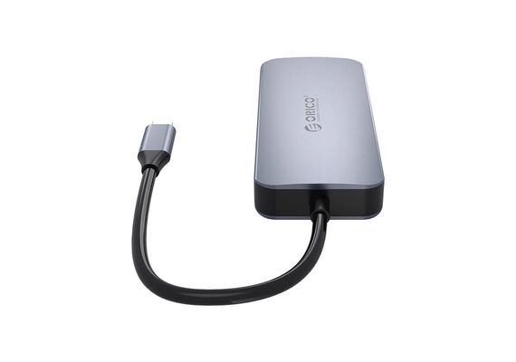 ORICO 6 in1 Adapter Hub HDMI 4K + 3x USB 3.0 + RJ45 + USB-C PD 100W MC-U602P-GY-BP