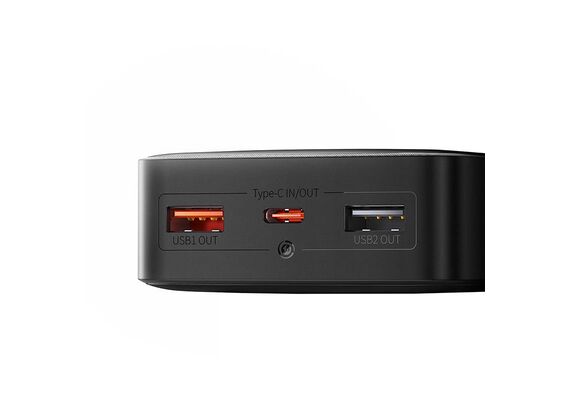BASEUS Powerbank Bipow 2x USB / USB-C 25W 20000mAh - Preto