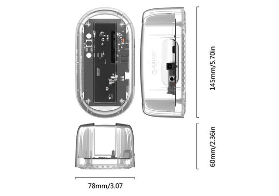 ORICO Estação de Ancoragem 1-Bay HDD/SSD 3.5” USB-C 3.1