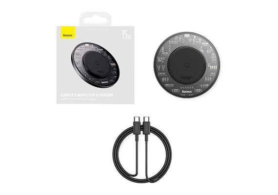 BASEUS Sem-fio Qi Carregador Indutivo USB-C a USB-C 15W