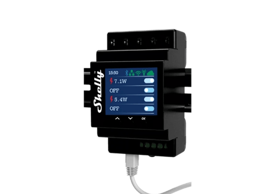 SHELLY Módulo para Calha DIN para Automação WiFi/BT/LAN PRO 4PM V2