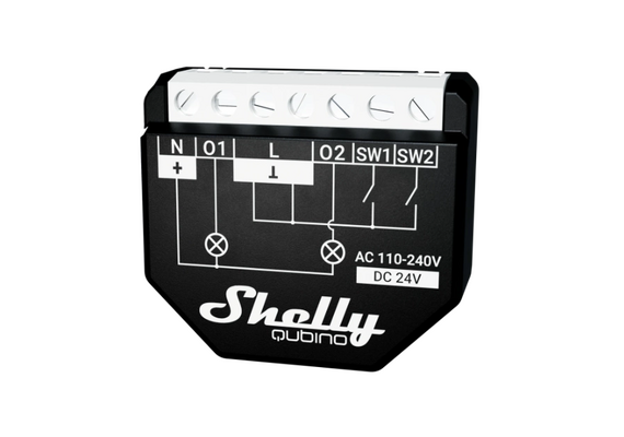 SHELLY Módulo Interruptor para Automação Z-Wave Qubino Wave 2PM