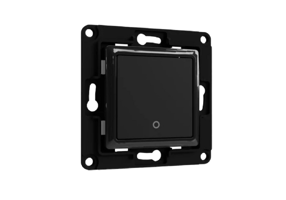 SHELLY Interruptor de Parede de 1 Botão Wall Switch 1 Black (Preto)