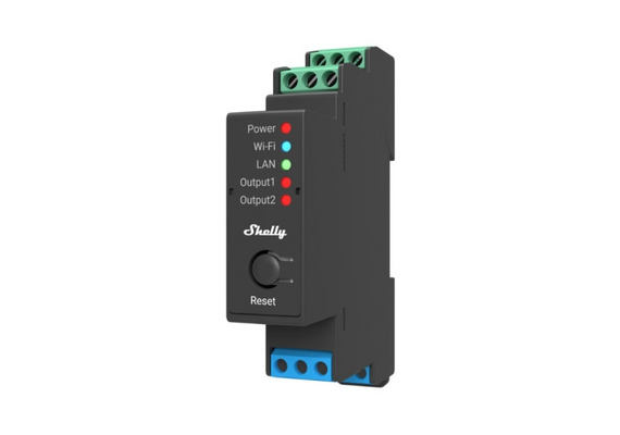 SHELLY Módulo para Calha DIN para Automação WiFi/BT/LAN PRO 2