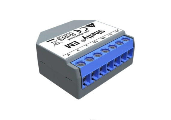 SHELLY Medidor de Consumo Duplo para Automação WiFi + Núcleo 50A