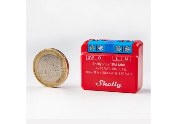 SHELLY Mini Módulo Interruptor para Automação WiFi Mini Plus 1PM