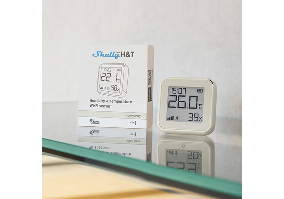 SHELLY Monitorizador Ambiental de Temperatura e Humidade com WiFi - Marfim