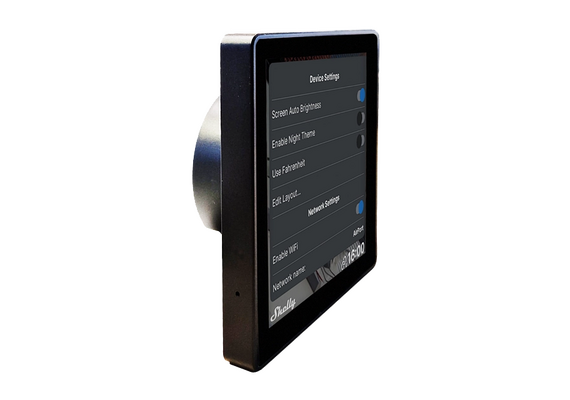 SHELLY Painel de Controlo Doméstico WiFi/Bluetooth - Preto