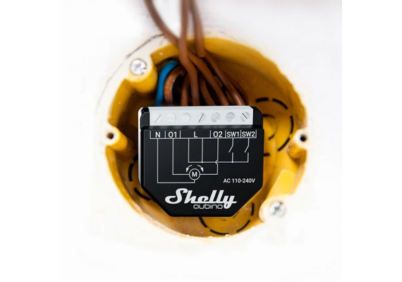 SHELLY Módulo para Automação de Estores Elétricos através de Z-Wave com Medição de Potência Qubino