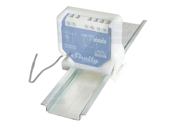 SHELLY Suporte de Calha DIN 180º para SHELLY Plus e Z-Wave - Branco