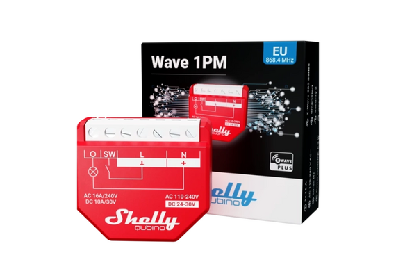 SHELLY Módulo Interruptor para Automação Z-Wave Qubino Wave 1PM