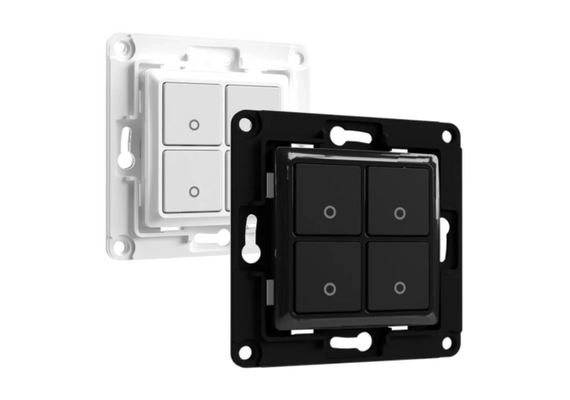 SHELLY Interruptor de Parede de 4 Botões Wall Switch 4 White (Branco)