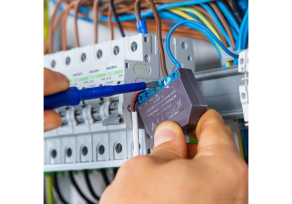 SHELLY Medidor de Consumo Duplo para Automação WiFi + Núcleo 50A