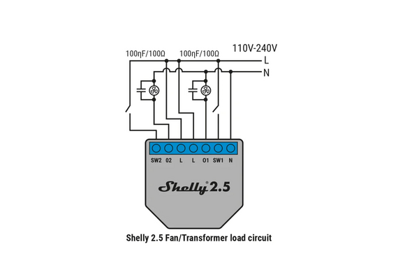 SHELLY Filtro RC/Snubber Supressor de Sobretensões para Módulos SHELLY