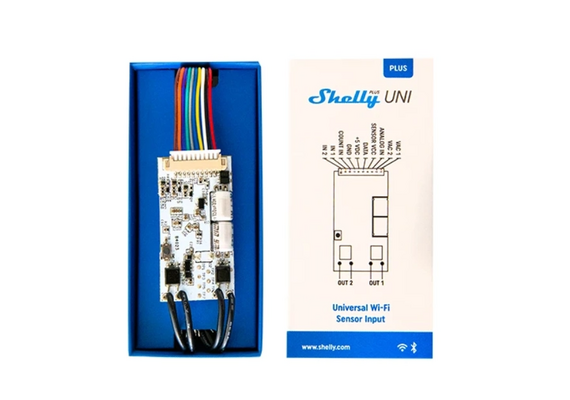 SHELLY Mini Módulo Interruptor Duplo para Automação WiFi Mini Plus Uni