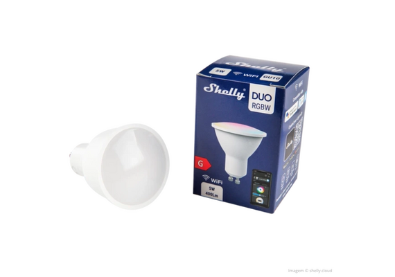 SHELLY Smart LED Lâmpada WiFi Duo RGBW GU10