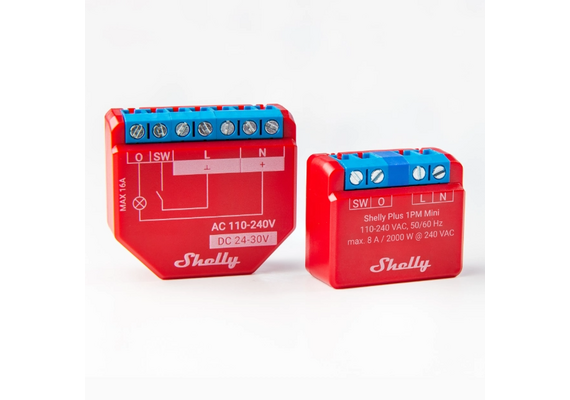 SHELLY Mini Módulo Interruptor para Automação WiFi Mini Plus 1PM