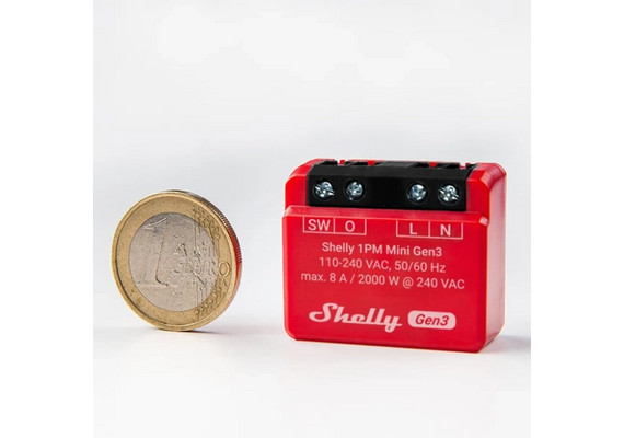 SHELLY Mini Módulo Interruptor para Automação WiFi Mini 1PM Gen3