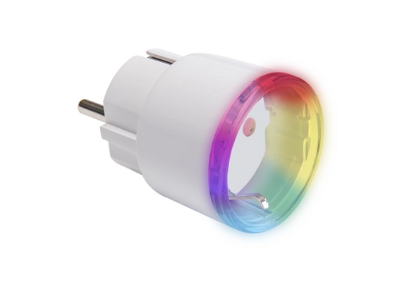 SHELLY Tomada Smart WiFi e LED Multicor - Branco