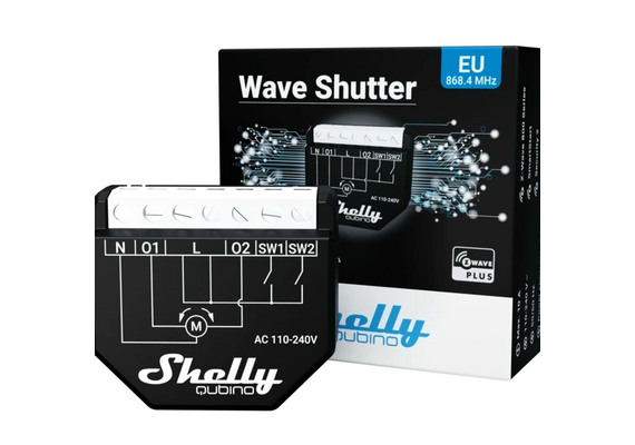 SHELLY Módulo para Automação de Estores Elétricos através de Z-Wave com Medição de Potência Qubino