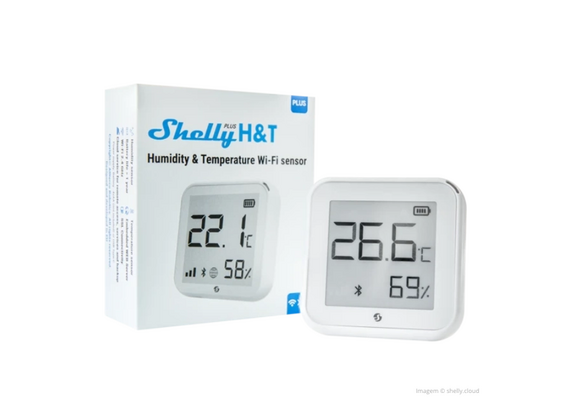 SHELLY Monitorizador Ambiental de Temperatura e Humidade com WiFi Plus H&T