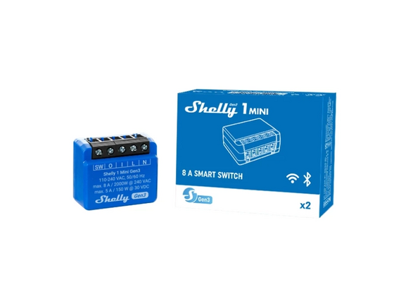 SHELLY Mini Módulo Interruptor para Automação WiFi Mini Gen3