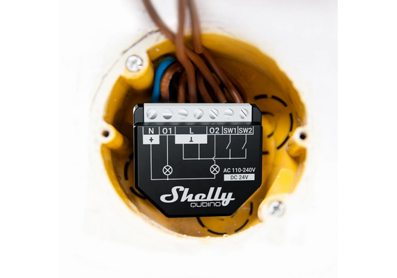SHELLY Módulo Interruptor para Automação Z-Wave Qubino Wave 2PM