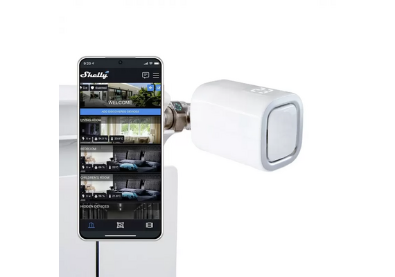 SHELLY Válvula Termostática controlada por WiFi para Radiador de Água TRV