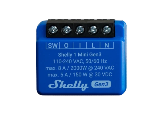 SHELLY Mini Módulo Interruptor para Automação WiFi Mini Gen3